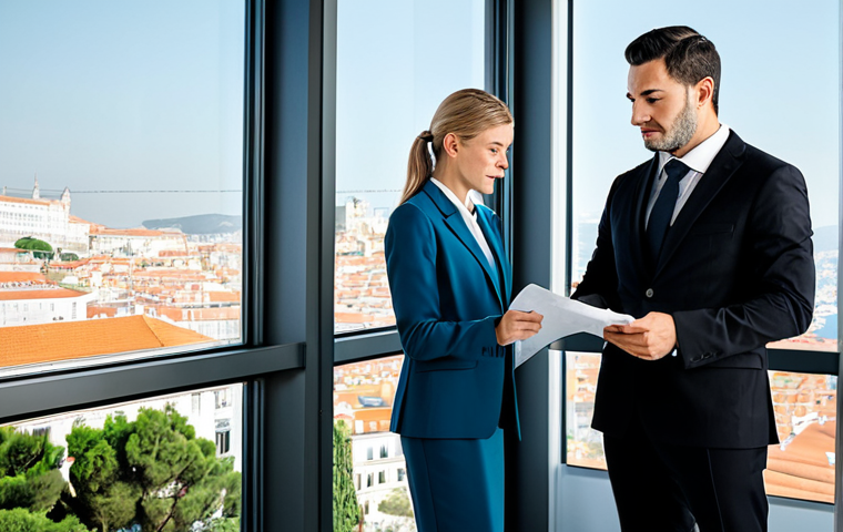 TOEIC 성적과 직장 내 성장 가능성 - International Business Project**
"A professional businesswoman in a modest tailored suit, reviewing...