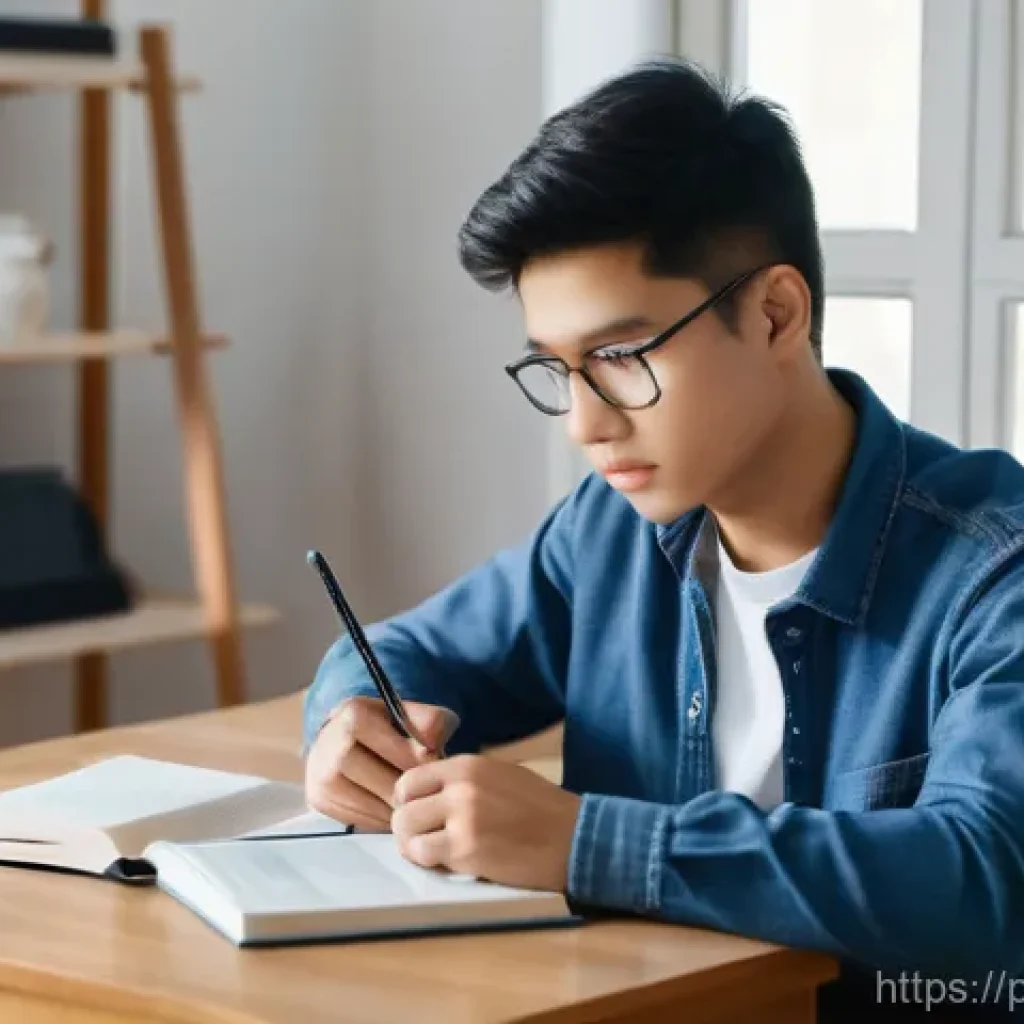 TOEFL 실전 시험 당일 전략 - **Prompt 1: Focused Visualization Before an Important Exam**
    "A young adult student, around 20 y...