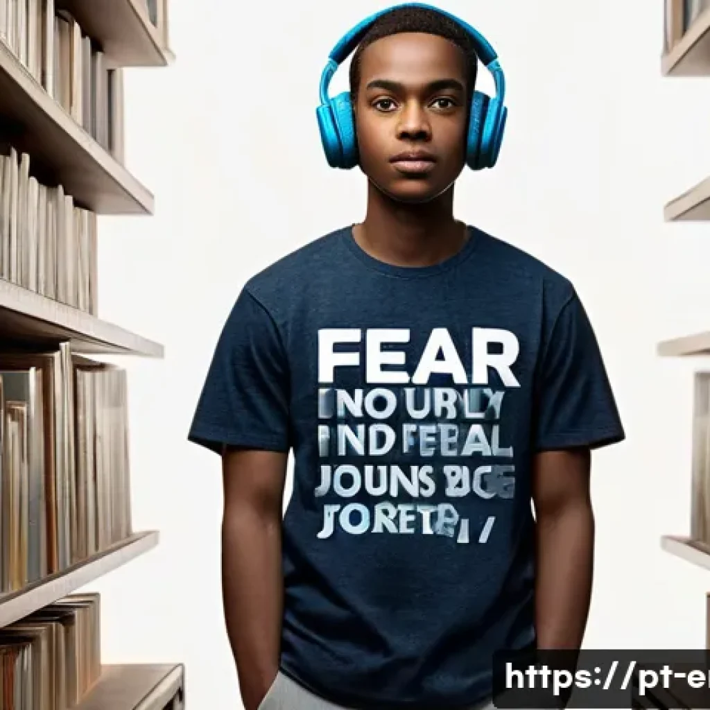 영어 시험 성공 스토리 공유 - A young adult, gender-neutral, stands confidently, having just stepped through a translucent, shimme...