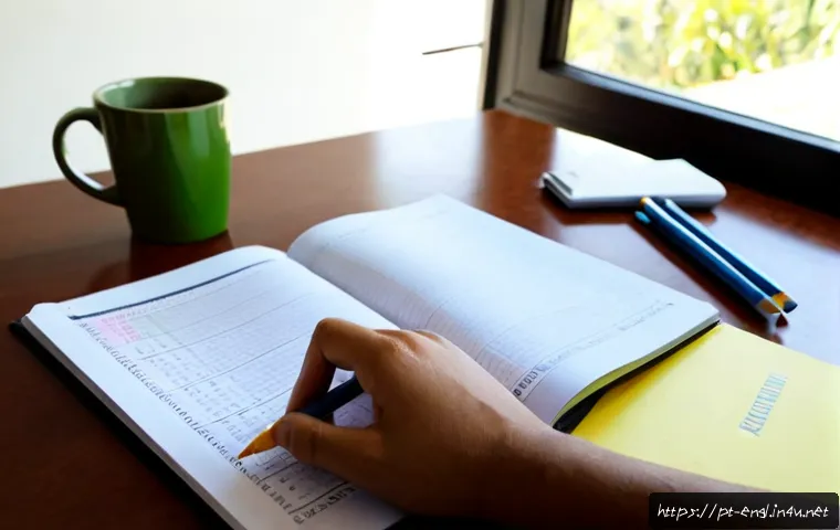Home 15 TOEIC Reading 점수 상승 비법 - Photorealistic Brazilian young professional studying English reading comprehension at a tidy home de...